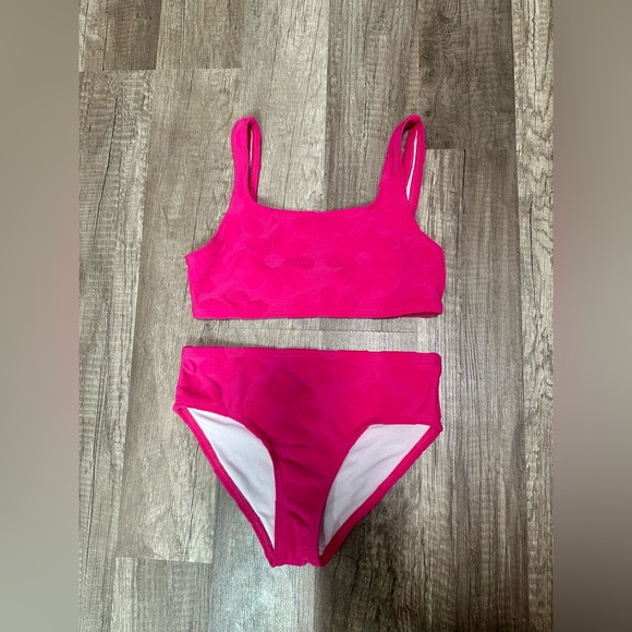 Girl's Pink Floral Swim Set - Picture 3 of 5